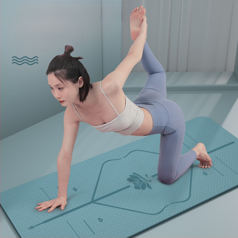 Jogos kilimėlis su nemokamu pristatymu, praplatintas, 80 cm, neslystantis, 0,6 mm jogos kilimėlis pradedantiesiems, jogos namams.