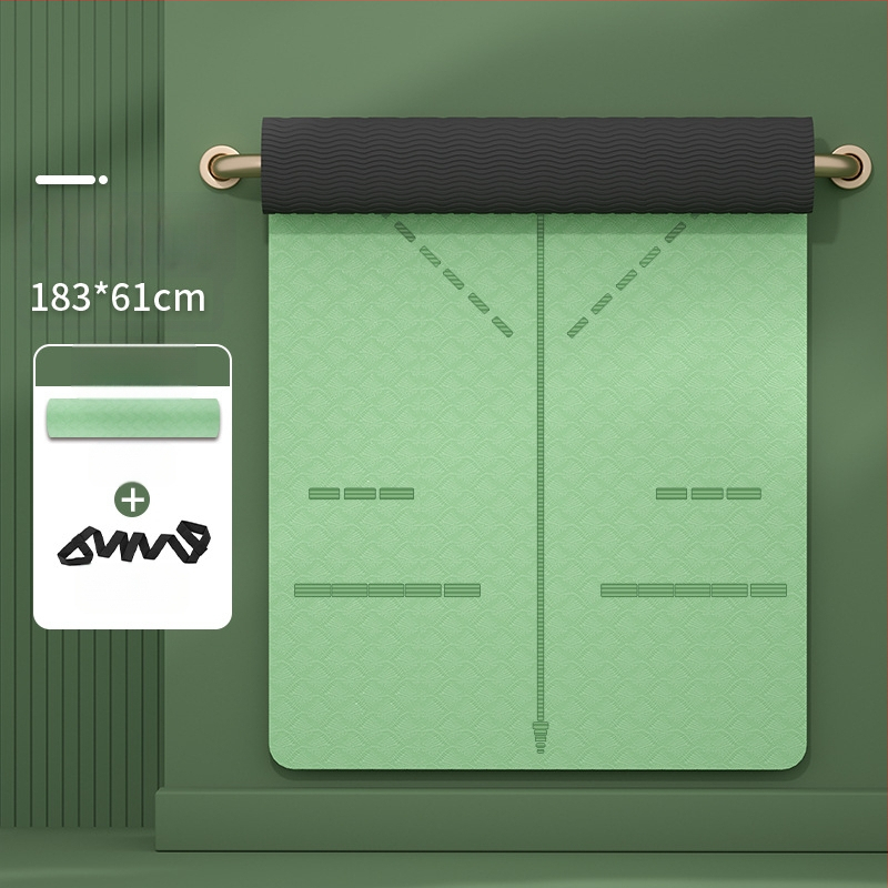 Jogos kilimėlis su nemokamu pristatymu, praplatintas, 80 cm, neslystantis, 0,6 mm jogos kilimėlis pradedantiesiems, jogos namams.