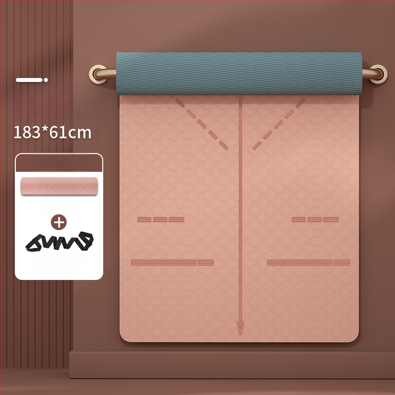 Jogos kilimėlis su nemokamu pristatymu, praplatintas, 80 cm, neslystantis, 0,6 mm jogos kilimėlis pradedantiesiems, jogos namams.