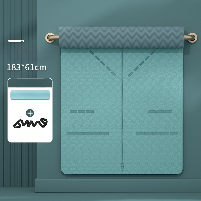 Jogos kilimėlis su nemokamu pristatymu, praplatintas, 80 cm, neslystantis, 0,6 mm jogos kilimėlis pradedantiesiems, jogos namams.