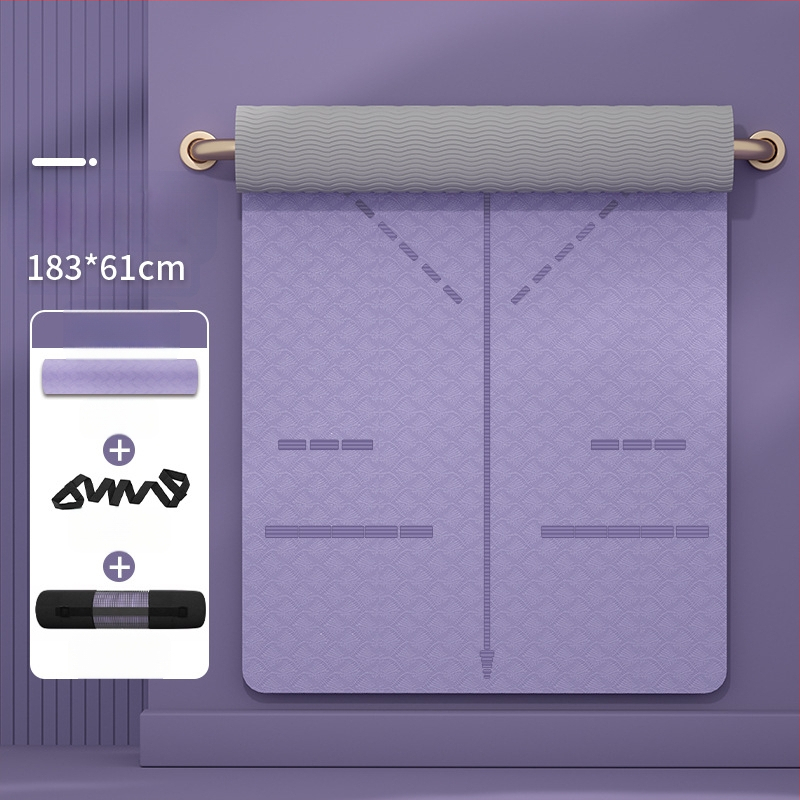Jogos kilimėlis su nemokamu pristatymu, praplatintas, 80 cm, neslystantis, 0,6 mm jogos kilimėlis pradedantiesiems, jogos namams.