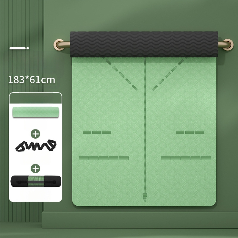 Jogos kilimėlis su nemokamu pristatymu, praplatintas, 80 cm, neslystantis, 0,6 mm jogos kilimėlis pradedantiesiems, jogos namams.