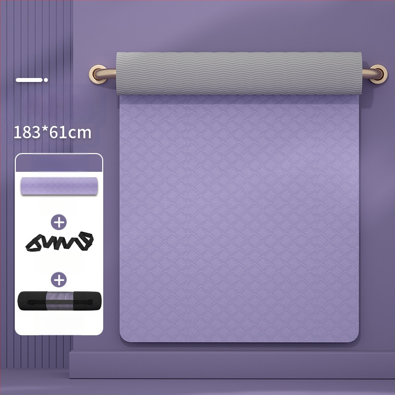 Jogos kilimėlis su nemokamu pristatymu, praplatintas, 80 cm, neslystantis, 0,6 mm jogos kilimėlis pradedantiesiems, jogos namams.