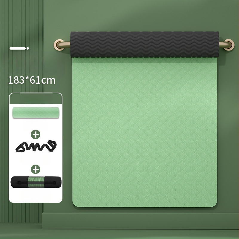 Jogos kilimėlis su nemokamu pristatymu, praplatintas, 80 cm, neslystantis, 0,6 mm jogos kilimėlis pradedantiesiems, jogos namams.