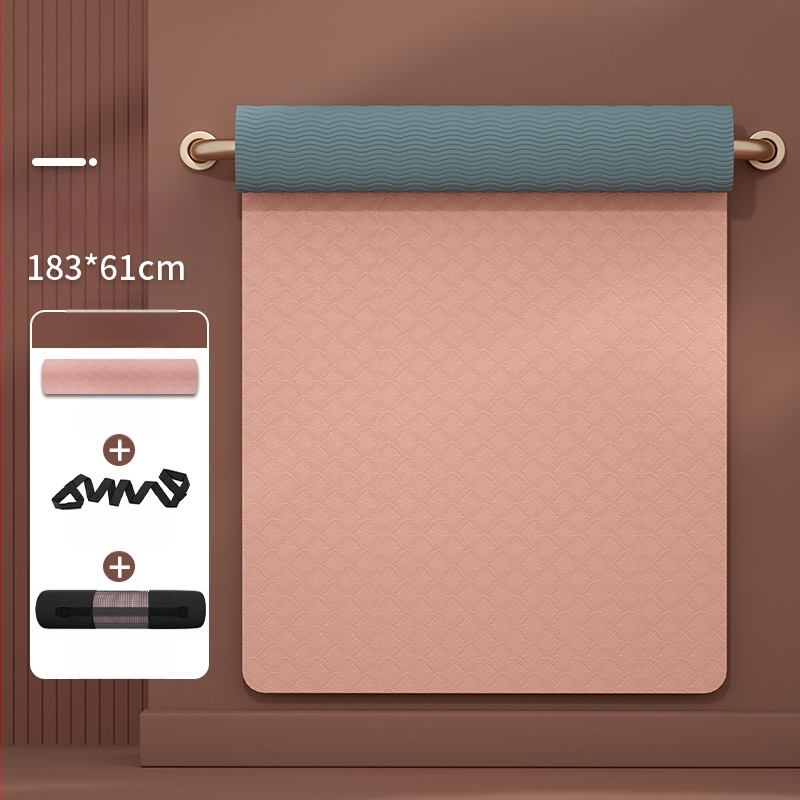 Jogos kilimėlis su nemokamu pristatymu, praplatintas, 80 cm, neslystantis, 0,6 mm jogos kilimėlis pradedantiesiems, jogos namams.