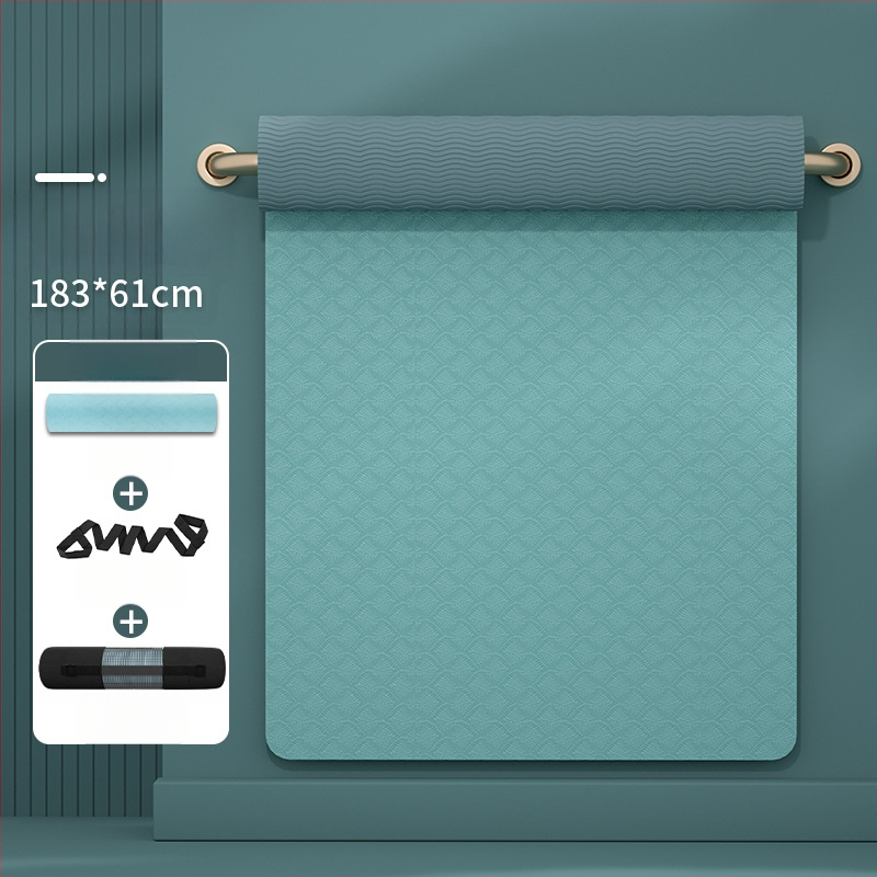 Jogos kilimėlis su nemokamu pristatymu, praplatintas, 80 cm, neslystantis, 0,6 mm jogos kilimėlis pradedantiesiems, jogos namams.