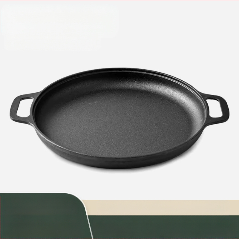 Paksendatud pannkoogipann Kahe kõrvaga malmpann Katmata pann Käeshoitav pannkook Toores malm Kodune pannkoogipann Nakkumatu pann