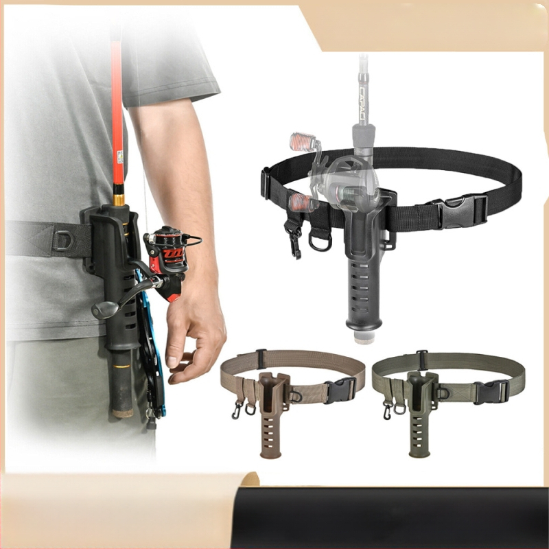 Didmeninė prekyba meškerės diržo laikikliu „Luya“ juosmens laikiklis smėlio spalvos žvejybos įrankių meškerės laikiklis juosmens diržo laikikliu