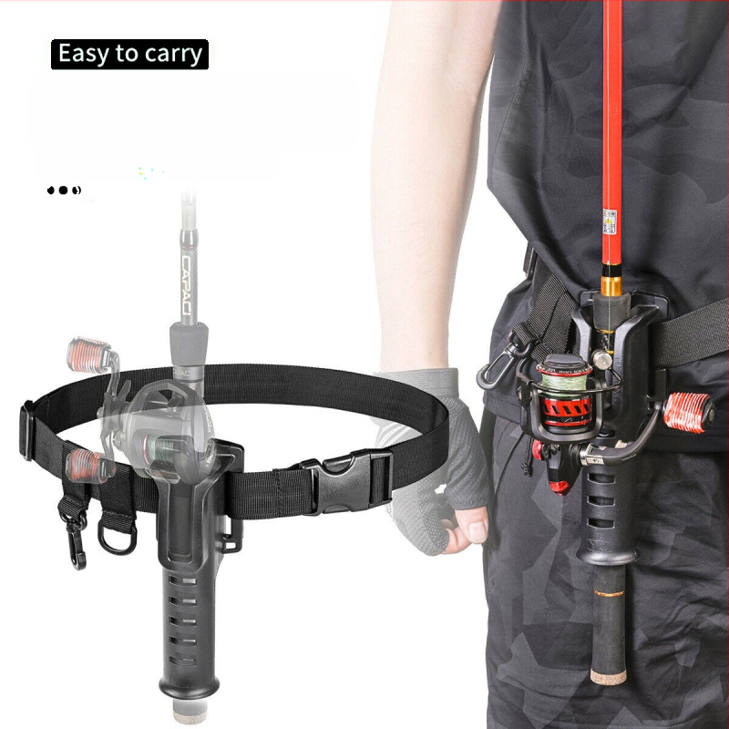 Didmeninė prekyba meškerės diržo laikikliu „Luya“ juosmens laikiklis smėlio spalvos žvejybos įrankių meškerės laikiklis juosmens diržo laikikliu