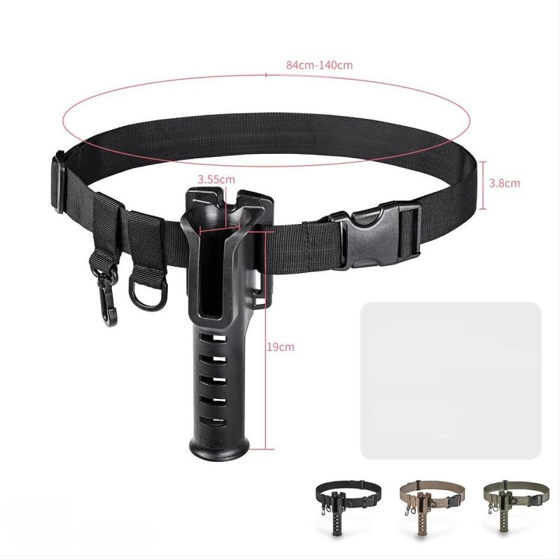 Didmeninė prekyba meškerės diržo laikikliu „Luya“ juosmens laikiklis smėlio spalvos žvejybos įrankių meškerės laikiklis juosmens diržo laikikliu