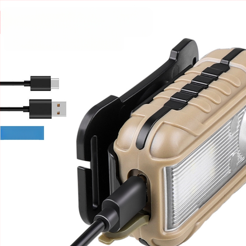 Piiriülene uus LED-induktsioon-esilatern punase ja valge topeltvalgusallikaga välistingimustes kasutamiseks, ööjooksuks, kalapüügiks, väike esilatern hulgimüügis