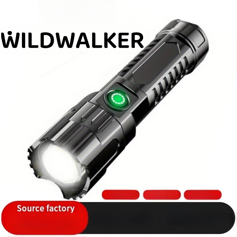 Lanternă telescopică cu zoom ABS reîncărcabilă USB pentru acasă, iluminare exterioară, lanternă super luminoasă de lungă durată, lot