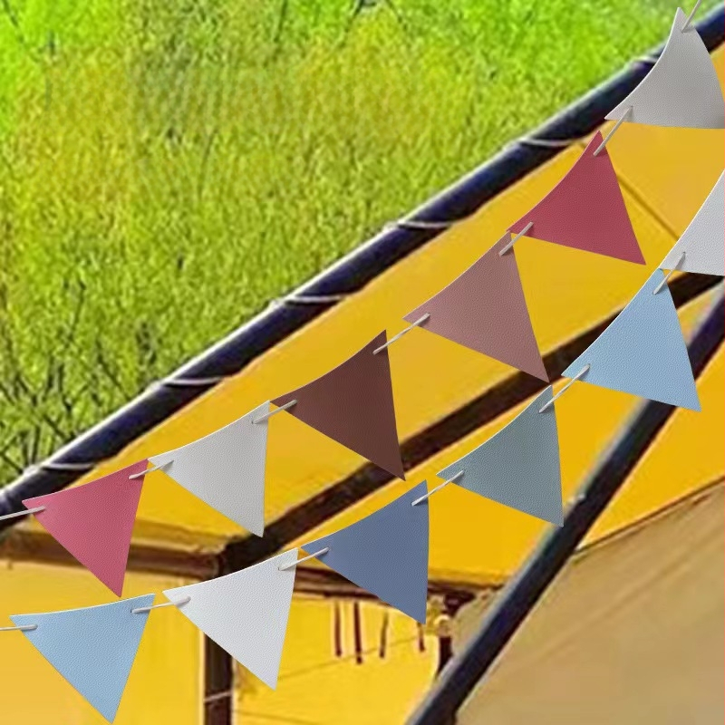 ALLIKAS Välistingimustes telkimiseks mõeldud rippuv lipp pühade sünnipäevaks sisekujunduseks värviline lipp 3 m pikkune telkimiskolmnurk värviline lipp