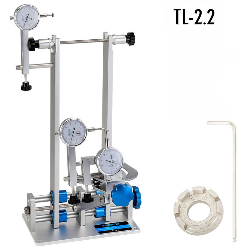 TOOPERE Masă de ajustare a inelului de bicicletă Masă de corecție a inelului de roată pentru biciclete de munte Set de roți Corecție a inelului de cadru Reglare a inelului de cadru Instrument de ajustare a inelului de cadru