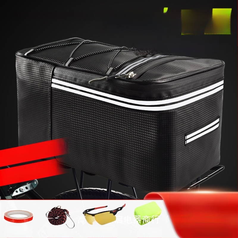 Dviračio elektrinės transporto priemonės vairavimo krepšys kalnų dviračio galinės sėdynės uodegos krepšys vandeniui atspari didelės talpos daiktadėžės galinė lentyna