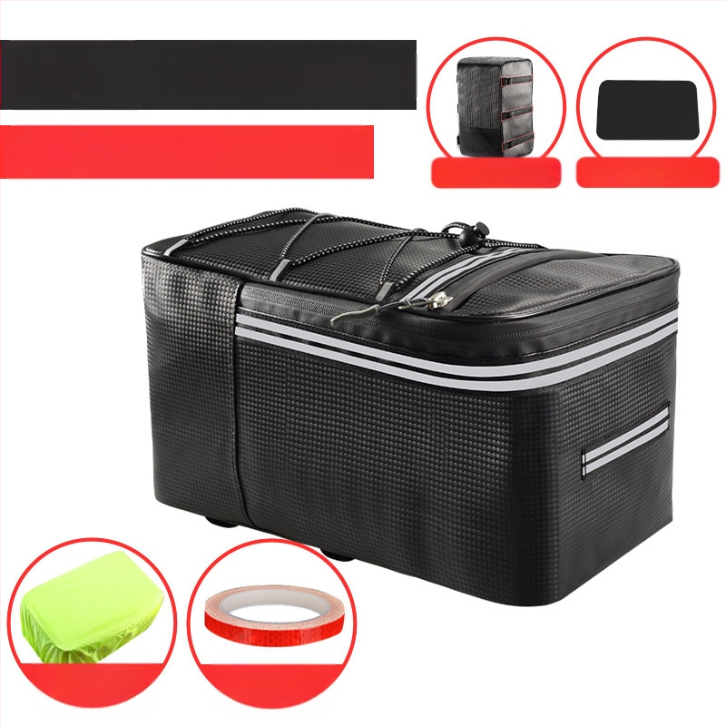 Dviračio elektrinės transporto priemonės vairavimo krepšys kalnų dviračio galinės sėdynės uodegos krepšys vandeniui atspari didelės talpos daiktadėžės galinė lentyna