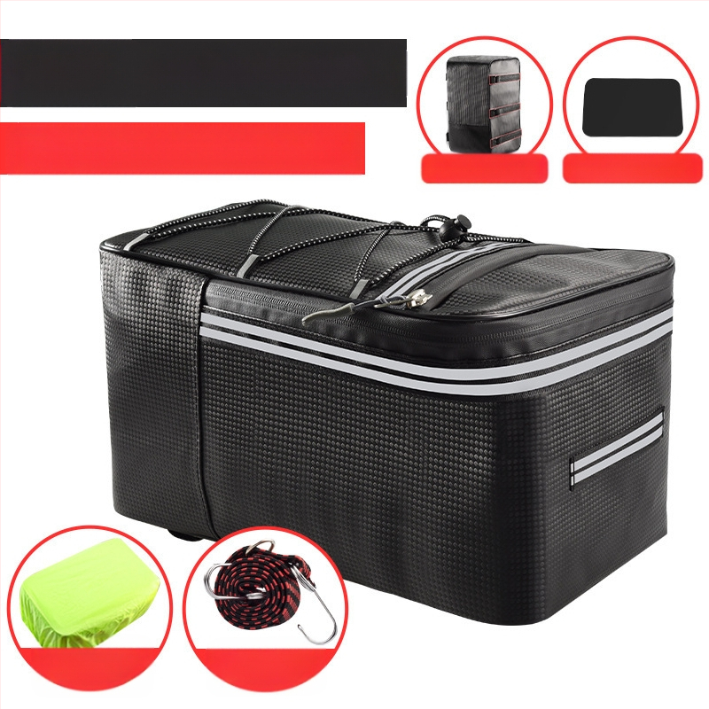 Dviračio elektrinės transporto priemonės vairavimo krepšys kalnų dviračio galinės sėdynės uodegos krepšys vandeniui atspari didelės talpos daiktadėžės galinė lentyna