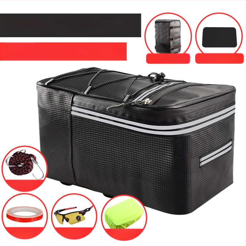 Dviračio elektrinės transporto priemonės vairavimo krepšys kalnų dviračio galinės sėdynės uodegos krepšys vandeniui atspari didelės talpos daiktadėžės galinė lentyna