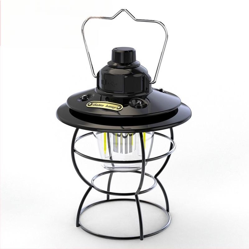 Ретро фенер за коне на открито къмпинг лампа лампа за палатка лагерна лампа атмосфера лампа за зареждане на къмпинг лампа LED осветление висяща лампа