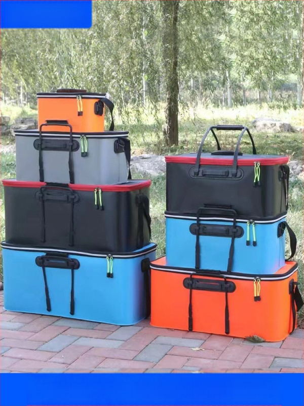 Kaasaskantav kalaämber kaanega hapnikupumbaga EVA paksendatud kalaämber eluskala kast kokkupandav kaasaskantav eluskalaämber looduslikuks kalapüügiks