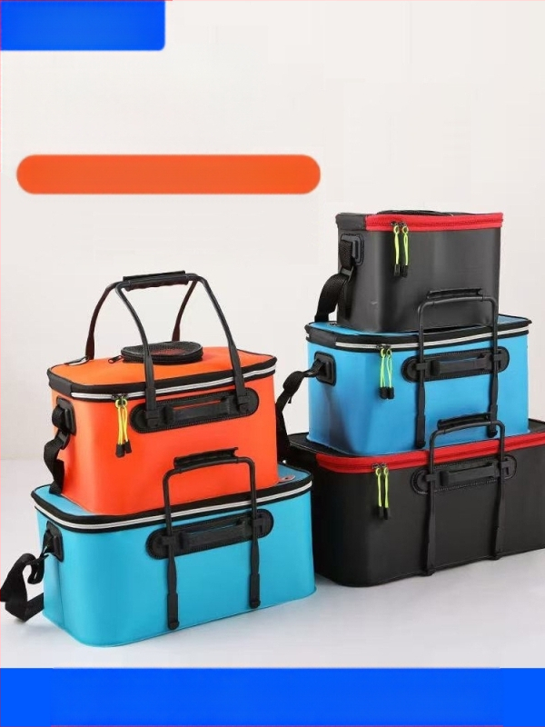 Kaasaskantav kalaämber kaanega hapnikupumbaga EVA paksendatud kalaämber eluskala kast kokkupandav kaasaskantav eluskalaämber looduslikuks kalapüügiks