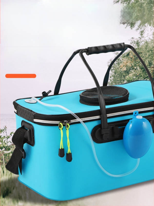 Kaasaskantav kalaämber kaanega hapnikupumbaga EVA paksendatud kalaämber eluskala kast kokkupandav kaasaskantav eluskalaämber looduslikuks kalapüügiks