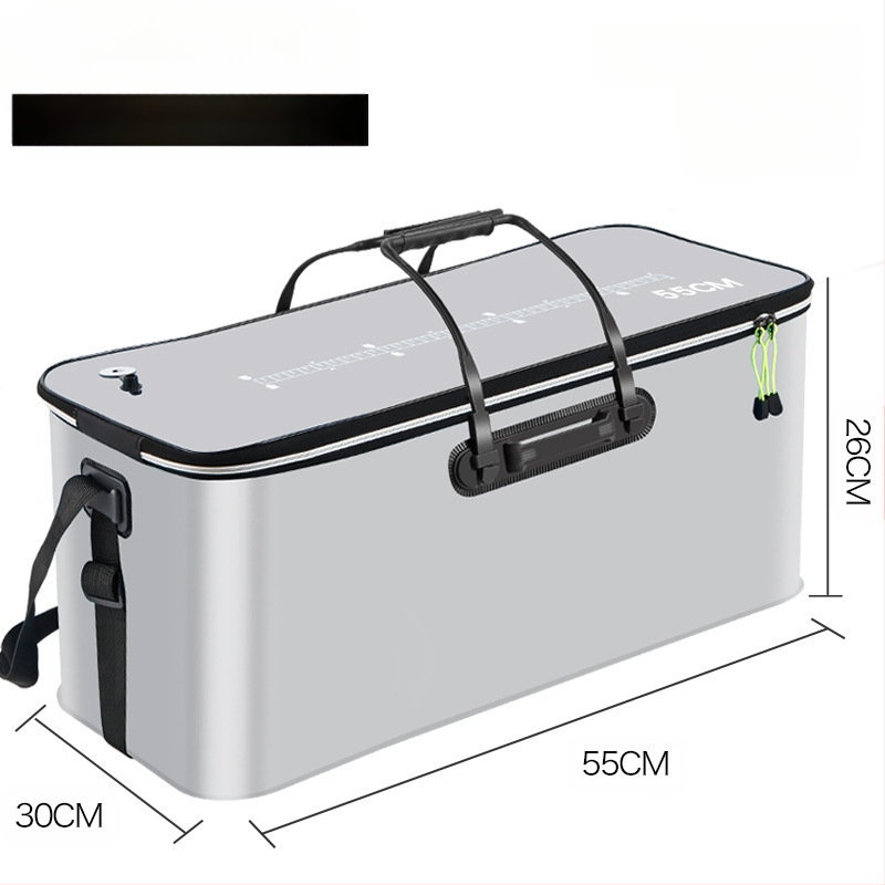 Kaasaskantav kalaämber kaanega hapnikupumbaga EVA paksendatud kalaämber eluskala kast kokkupandav kaasaskantav eluskalaämber looduslikuks kalapüügiks