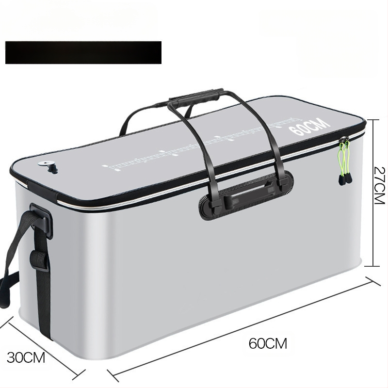 Kaasaskantav kalaämber kaanega hapnikupumbaga EVA paksendatud kalaämber eluskala kast kokkupandav kaasaskantav eluskalaämber looduslikuks kalapüügiks