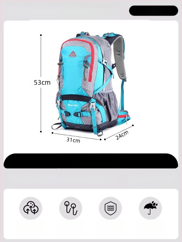 Ai Wangi välistingimustes sportimiseks mõeldud mägironimiseks ja matkamiseks mõeldud multifunktsionaalne ülikerge Oxfordi riidest 35-liitrine suure mahutavusega seljakott meestele ja naistele