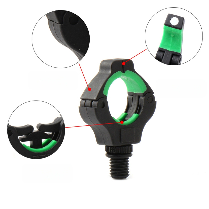 „Crossborder Jishi“ europietiško stiliaus bibliotekos žvejybos reikmenys, magnetiniai juodos ir žalios spalvos nailono plastikiniai spaustukai, magnetiniai laikikliai, galvutės priedai