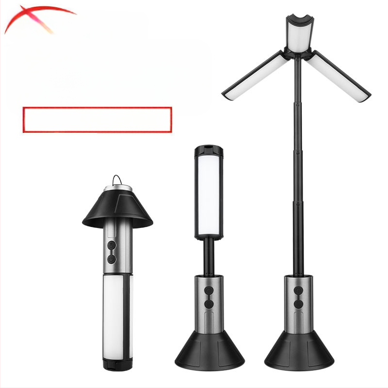 Piiriülene uus multifunktsionaalne välistingimustes kasutatav teleskooplambi kronstein telkimislamp laagri atmosfäärilamp telkimislamp tugev taskulamp