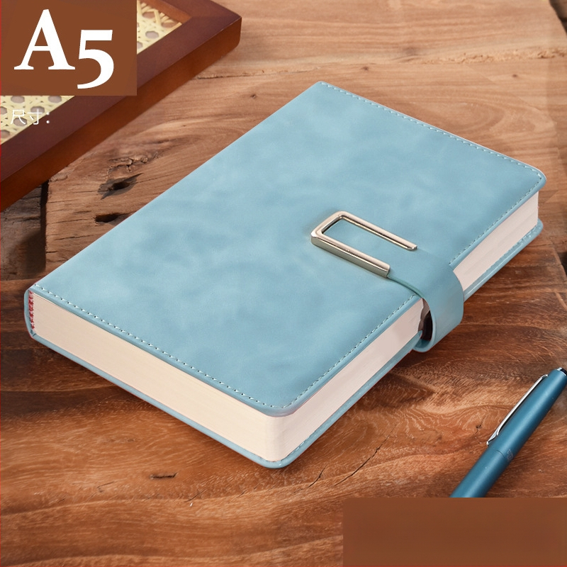 Σημειωματάριο από παχύ δέρμα με αγκράφα για επιχειρηματίες, απλούς φοιτητές, 5 βιβλία για συσκέψεις