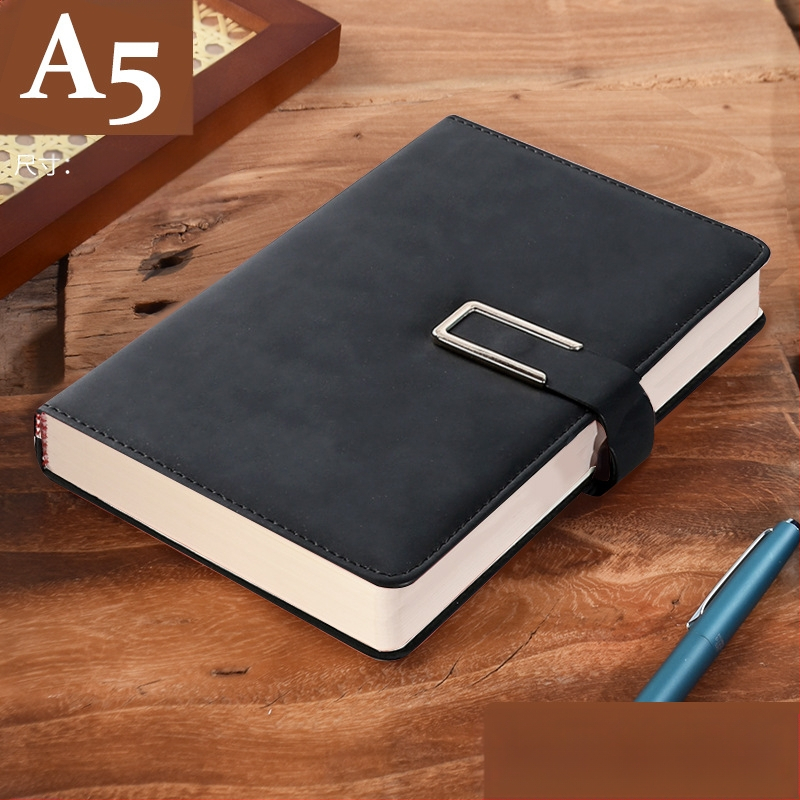 Σημειωματάριο από παχύ δέρμα με αγκράφα για επιχειρηματίες, απλούς φοιτητές, 5 βιβλία για συσκέψεις