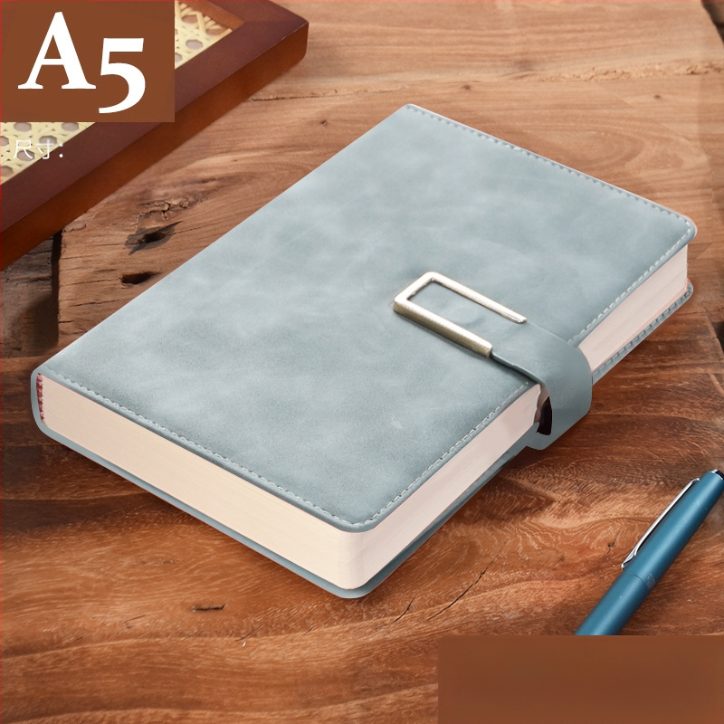 Σημειωματάριο από παχύ δέρμα με αγκράφα για επιχειρηματίες, απλούς φοιτητές, 5 βιβλία για συσκέψεις