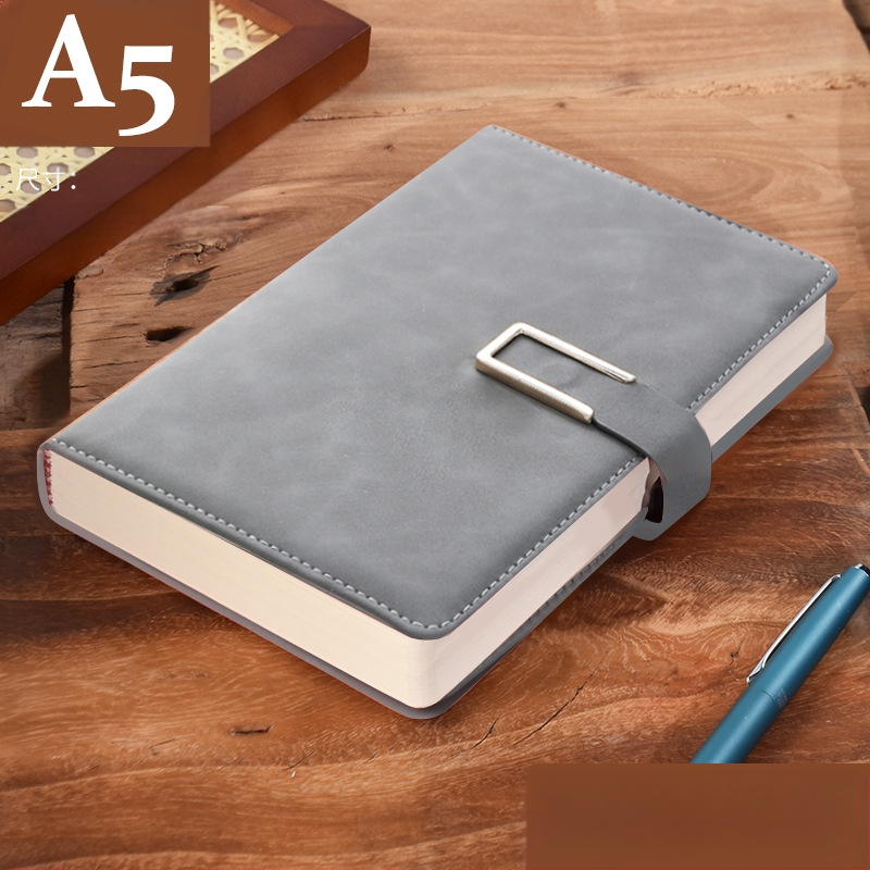 Σημειωματάριο από παχύ δέρμα με αγκράφα για επιχειρηματίες, απλούς φοιτητές, 5 βιβλία για συσκέψεις