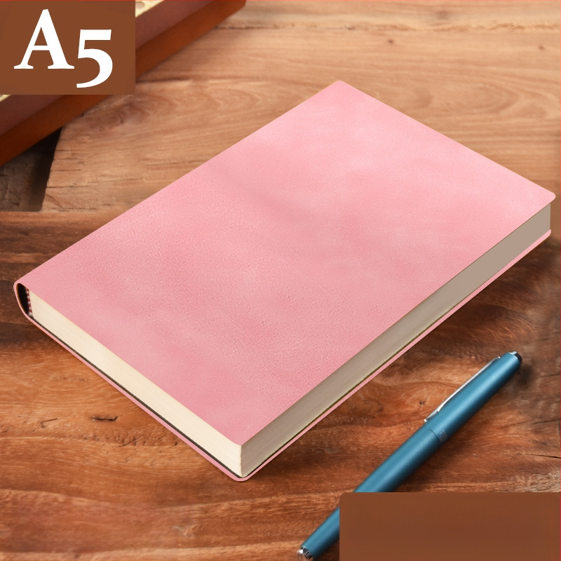 Σημειωματάριο από παχύ δέρμα με αγκράφα για επιχειρηματίες, απλούς φοιτητές, 5 βιβλία για συσκέψεις