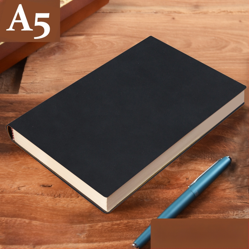 Σημειωματάριο από παχύ δέρμα με αγκράφα για επιχειρηματίες, απλούς φοιτητές, 5 βιβλία για συσκέψεις