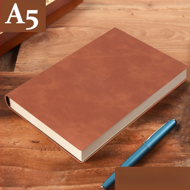 Σημειωματάριο από παχύ δέρμα με αγκράφα για επιχειρηματίες, απλούς φοιτητές, 5 βιβλία για συσκέψεις