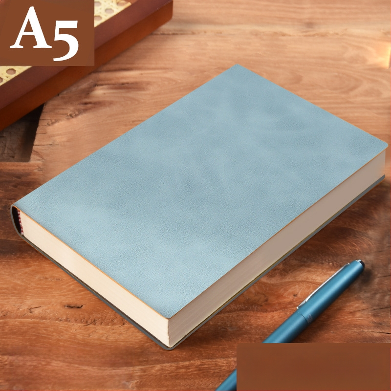 Σημειωματάριο από παχύ δέρμα με αγκράφα για επιχειρηματίες, απλούς φοιτητές, 5 βιβλία για συσκέψεις