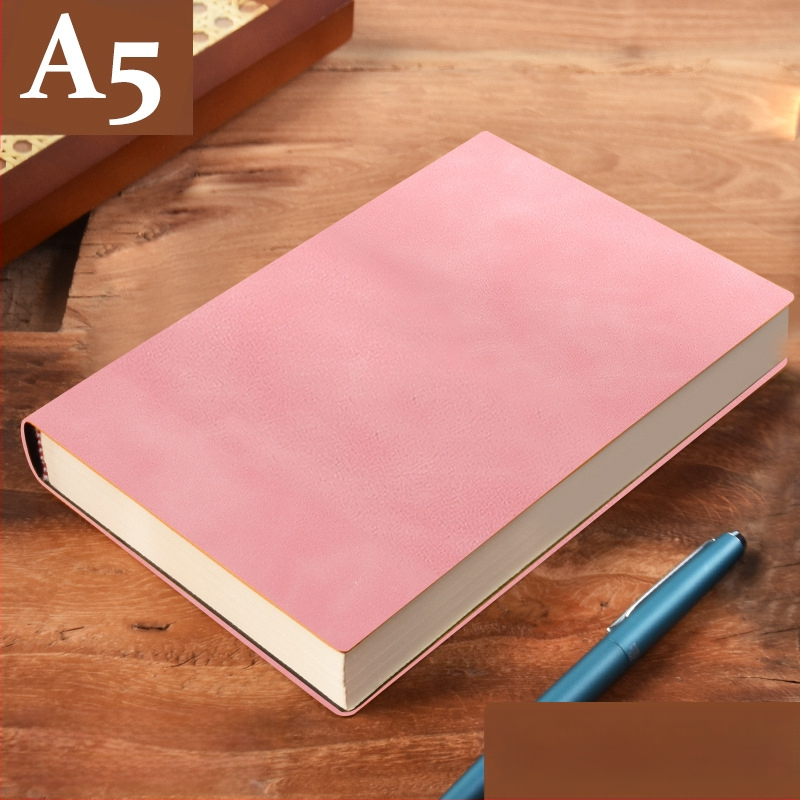 Σημειωματάριο από παχύ δέρμα με αγκράφα για επιχειρηματίες, απλούς φοιτητές, 5 βιβλία για συσκέψεις