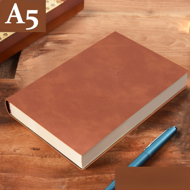 Σημειωματάριο από παχύ δέρμα με αγκράφα για επιχειρηματίες, απλούς φοιτητές, 5 βιβλία για συσκέψεις