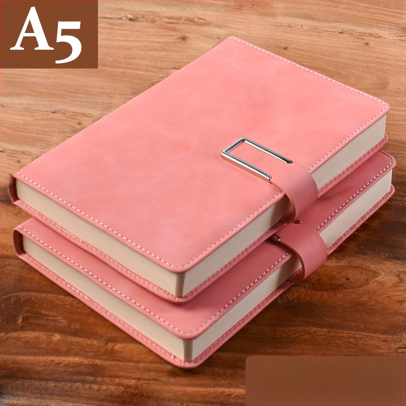 Σημειωματάριο από παχύ δέρμα με αγκράφα για επιχειρηματίες, απλούς φοιτητές, 5 βιβλία για συσκέψεις