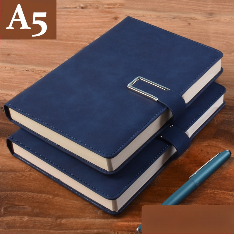 Σημειωματάριο από παχύ δέρμα με αγκράφα για επιχειρηματίες, απλούς φοιτητές, 5 βιβλία για συσκέψεις