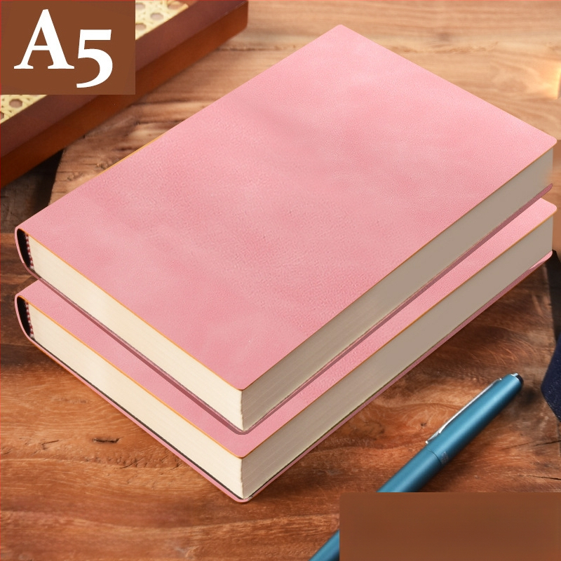 Σημειωματάριο από παχύ δέρμα με αγκράφα για επιχειρηματίες, απλούς φοιτητές, 5 βιβλία για συσκέψεις