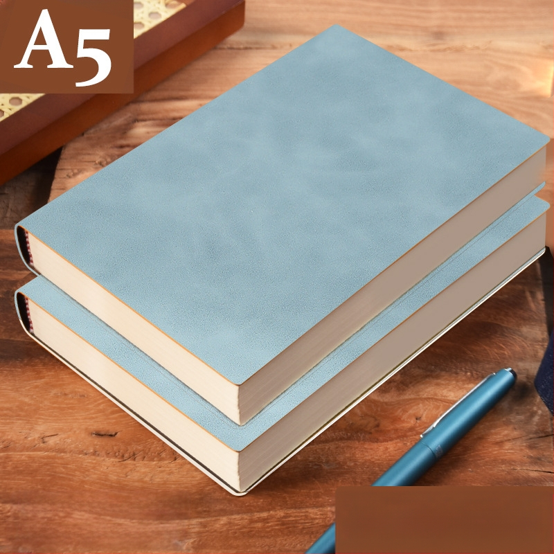 Σημειωματάριο από παχύ δέρμα με αγκράφα για επιχειρηματίες, απλούς φοιτητές, 5 βιβλία για συσκέψεις