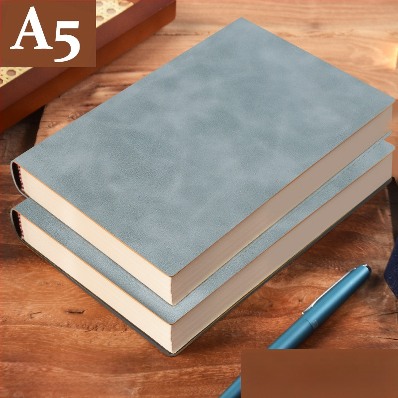 Σημειωματάριο από παχύ δέρμα με αγκράφα για επιχειρηματίες, απλούς φοιτητές, 5 βιβλία για συσκέψεις