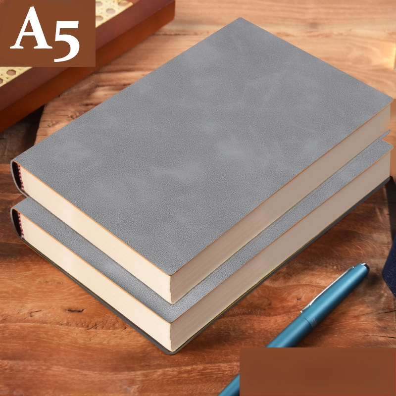 Σημειωματάριο από παχύ δέρμα με αγκράφα για επιχειρηματίες, απλούς φοιτητές, 5 βιβλία για συσκέψεις