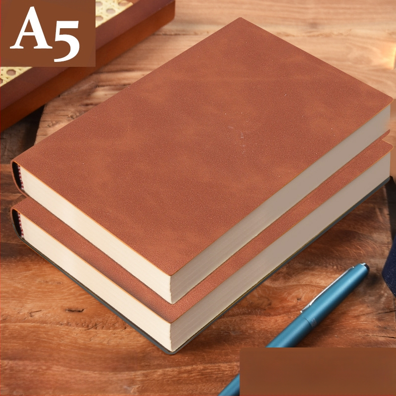 Σημειωματάριο από παχύ δέρμα με αγκράφα για επιχειρηματίες, απλούς φοιτητές, 5 βιβλία για συσκέψεις