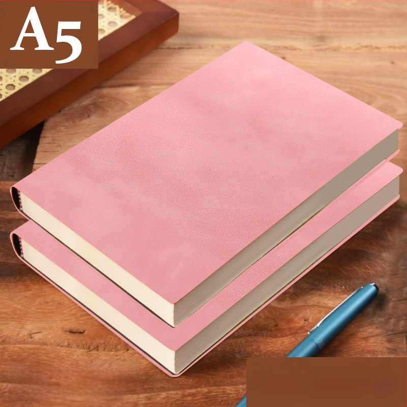 Σημειωματάριο από παχύ δέρμα με αγκράφα για επιχειρηματίες, απλούς φοιτητές, 5 βιβλία για συσκέψεις