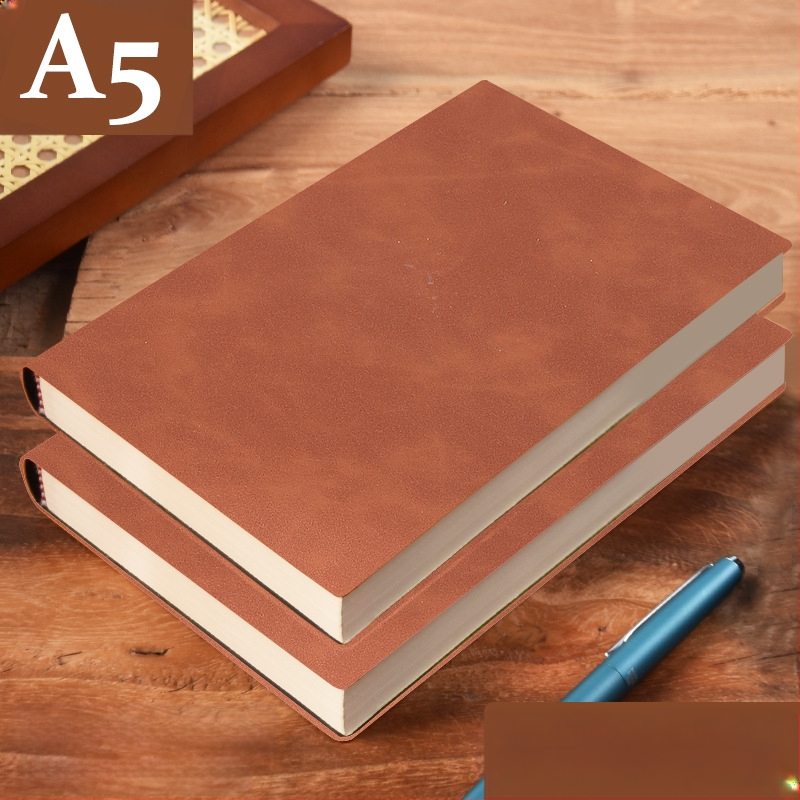 Σημειωματάριο από παχύ δέρμα με αγκράφα για επιχειρηματίες, απλούς φοιτητές, 5 βιβλία για συσκέψεις